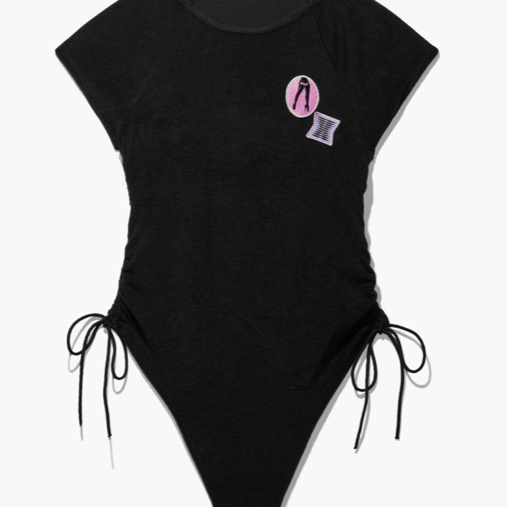 Savage X Fenty 70s Ruched Terry Thong Teddy - NEW - NWT